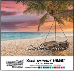 Caribbean Splendor Calendar - Scenic Images of the Caribbean - Spanish/English Bilingual promotional calendar – Spanish English Bilingual Calendars – 2027