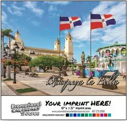 Dominican Republic Calendar - Calendario Republica Dominicana Bilingue promotional calendar – Spanish English Bilingual Calendars – 2027