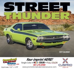 Street Thunder Promotional Wall Calendar  - Stapled promotional calendar – Cars Calendars – 2026