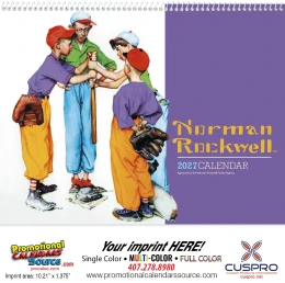 Wonderful World of Norman Rockwell Promotional Calendar  Spiral promotional calendar – Norman Rockwell Calendars – 2027