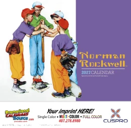 Wonderful World of Norman Rockwell Calendar  - Stapled promotional calendar – Norman Rockwell Calendars – 2027