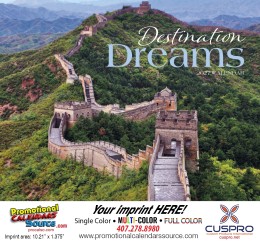 Destination Dreams Promotional Calendar  - Stapled promotional calendar – World Travel Calendars – 2026