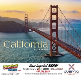 California Promotional Calendar  - Stapled promotional calendar – US States Calendars – 2026