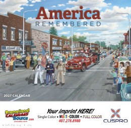 America Remembered Promotional Calendar  Stapled promotional calendar – Scenic Art Calendars – 2026