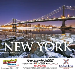 State of New York Promotional Wall Calendar  Stapled promotional calendar – US States Calendars – 2027