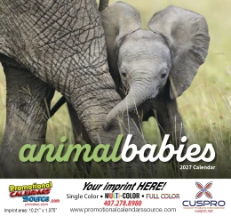 Animal Babies Wall Calendar  Stapled promotional calendar – Animal Babies Calendars – 2027