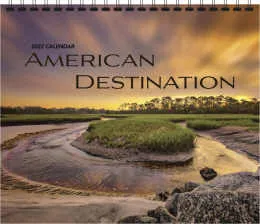 Scenic Wall Calendar American Destinations, 12.25x22 promotional calendar – World Travel Calendars – 2027