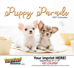 Puppy's Parade  Calendar promotional calendar – Pets Calendars – 2027