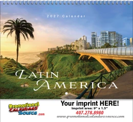 Latin America Promo Calendar w Spiral Binding promotional calendar – Sur America y Caribe Calendars – 2027
