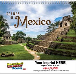 Scenic Mexico Calendar w Spiral Binding promotional calendar – Mexico Calendars – 2026
