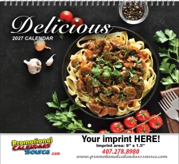Delicious Cooking Recipes Calendar w Spiral Binding promotional calendar – Food Calendars – 2027