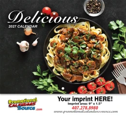 Delicious Recipes Promotional Calendar Stapled promotional calendar – Food Calendars – 2027