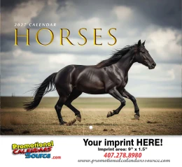 Horses, Animal Calendar 2027, Stapled promotional calendar – Horses Calendars – 2027