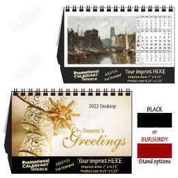 Fine Arts Tent Desk Calendar Foil Stamped Ad Copy promotional calendar – Tent Desk Calendars – 2026