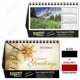 Beautiful America Desk Tent Calendar Gold Foil Stamped Ad promotional calendar – Tent Desk Calendars – 2026