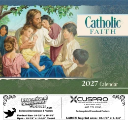 Catholic Faith Calendar with Funeral Preplanning insert option promotional calendar – Catholic Calendars – 2027