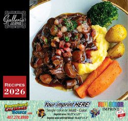 Recipes Calendar, Stapled  promotional calendar – Food Calendars – 2026