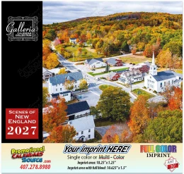 Scenes of New England Calendar  promotional calendar – US States Calendars – 2027