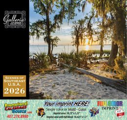 Scenes of South East USA Calendar  promotional calendar – America Scenic Calendars – 2026