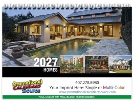 Cover image of the Stylish Homes Wall Calendar showcasing elegant home designs for real estate marketing.