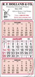 12-Sheet 3-Month Single Panel Calendar 9.25x19.75
 promotional calendar – 3 Month Calendars – 2027