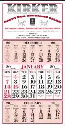 3-Month In View Single Panel Calendar with 12 Sheets and Tinned Top, size 13x27
 promotional calendar – 3 Month View (Quarterly) – 2027