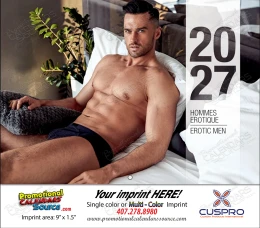 Erotic Nude Males Bilingual Adult Content Calendar, Stapled 2027 promotional calendar – Nude Calendars – 2027