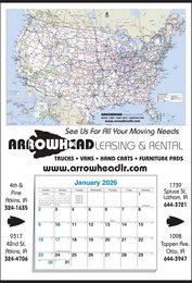 Mid Size U.S. Map full Apron Calendar w 12 Month Pad 17x25 promotional calendar – Full-Apron Calendars – 2026
