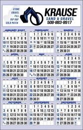 Small size Year-In-View Wall Calendar 1-4 Color Imprint, 10-7/8x17 promotional calendar – Year In View Calendars – 2027