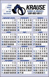 Small size Year-In-View Wall Calendar 1-4 Color Imprint, 10-7/8x17 promotional calendar – Year In View Calendars – 2026