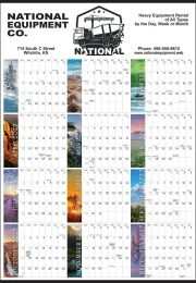 Year at a Glance Wall Calendar 27x39 Nature Views