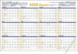 Horizontal Year-In-View Calendar w/Write-On/Wipe-Off Surface size 36x24 promotional calendar – Year In View Calendars – 2026