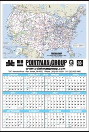 Year In View Calendar with U.S. Map 17x25 promotional calendar – 12 Months In View – 2027