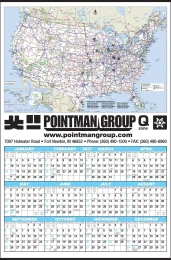 Large 12-Month-View Calendar with Rand McNally U.S.A. Map, Size 25x38 promotional calendar – 12 Months In View – 2027