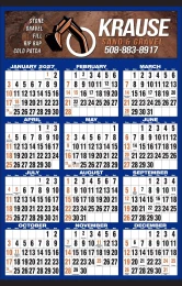 Small size Custom Year-In-View Wall Calendar Full Color Imprint, 10-7/8x17 promotional calendar – Custom Year In View Calendars – 2027
