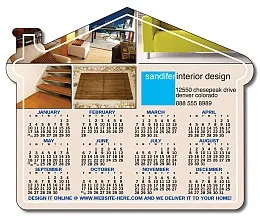 House Shape Magnetic Calendar 4.25x3.5 25 mil. promotional calendar – Calendar Magnets – 2027