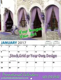 13 Month Custom Mini Wall Calendar, Stapled, 8.5x11, Your Photos, Gloss Cover promotional calendar – Custom Multi Image Calendars – 2027