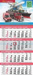 4-Month View Custom Calendar w Tear Off Grid 12x27, Full Color promotional calendar – Custom 4-Months-In-View Calendars – 2027