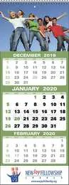3-Month View Promotional Photo Calendar Spiral 9x24 promotional calendar – Custom Multi Month View Calendars – 2027