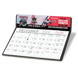 4-Color Advertising Copy Imprint Desk Calendar promotional calendar – Easel Desk Calendars – 2027