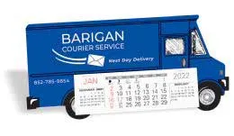 Step Van Desk Calendar with Full Color Imprint promotional calendar – Vehicle Desk Calendars – 2027