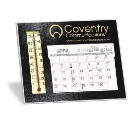 Emissary Desk Calendar w/ Thermometer promotional calendar – Easel Desk Calendars – 2027