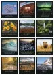 3 Month View 4 Panel Wall Calendar with Week Numbers 11x31.5 – Monthly Page – 2027