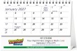 Promotional Desk calendar 4257 back side view