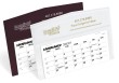 Easel Promotional Calendar Style Legacy, Item # 4305 Modern Grid on WEhite or Burgundy board