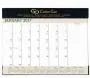 Desk Blotter Pad Calendar 23"x17", black vinyl header, Janua