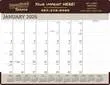 Desk Blotter Pad Calendar 23"x17", monthly page view with no