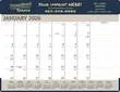 Desk Blotter Pad Calendar with vinyl top, monthly view for J