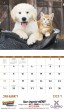 Promotional Calendar of baby farm animals open view