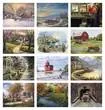 Scenic Memories Illustrations Calendar, 2027, with Stapled binding, Item 7046 monthly images
